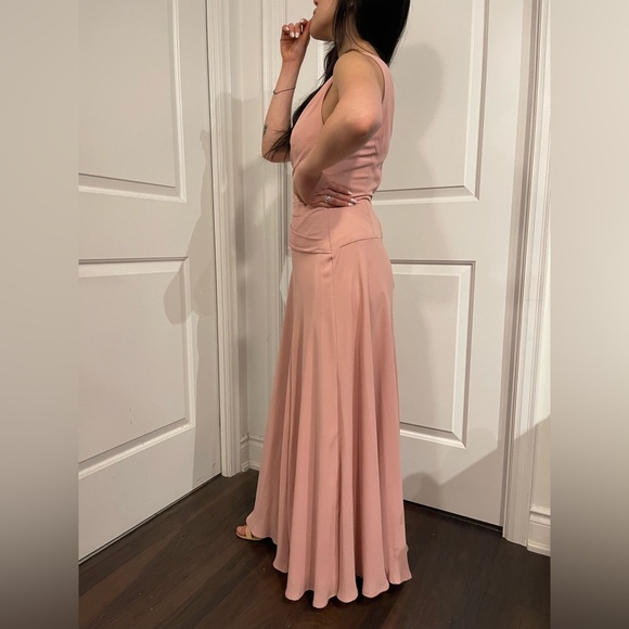 Davids Bridal- Blush-pink bridesmaid dress - Picture 3 of 6